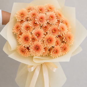 Peach Chrysanthemum Bouquet