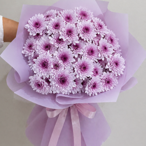 Purple Chrysanthemum Bouquet